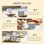 HIWX Cow Print Gifts Butter Crock with Lid for Countertop, Cowhide Ceramic French Butter Crock Keeper Dish for Counter with Water, Cow Lovers Gifts for Women