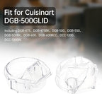 Grinder Assembly Lids 2pcs, Clear Grinder Assembly Lids Replacement for Cuisinart Coffee Maker, Fit for DGB-500GLID Coffee Grinder and Brew Coffee Maker Parts Cap