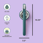 Chef'n FreshForce Lemon Squeezer Citrus Juicer, Handheld Manual Press with Dual-Gear Mechanism for Max Juice Extraction, Collard Green