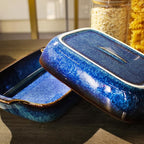 Ceramics Au Gratin baking Dishes Set of 2, Baking Tray Bake ware, 12.3 oz Ramekins, for Pie Pan, Appetizer, Tart, Dessert, Quiche, Oven Small dish, individual dishes, Rectangular 9 Inch