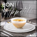 Vikko Salad Bowl, Set of 6 White Alabaster Style Soup Bowls, 6" Bowl with Marbelized Design, Large 32 Ounce Bowls Set, For Pasta, Fruit, Ramen Bowl, Dishwasher Safe