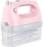 Lord Eagle Hand Mixer Electric 400W, 5 Speed handheld Mixer, 5 Stainless Steel Accessories for Baking Cake Egg Cream Food Beater, Turbo Boost/Self-Control Speed + Eject Button