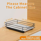 RCHYFEED Pull Out Spice Rack Organizer for Cabinet,Slide out Spice Organizer for Inside Cabinets,Heavy Duty Spice Organization for Kitchen and Pantry,Seasoning,Sauces(1-Tier,6.5" Wx10.5 Dx2.5 H)