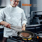 Grill Tongs - BBQ Tongs Heat Resistant 600 Degrees, Heavy Duty Metal, Perfect for Cooking, Grilling, Set of 4, 7",9",12" & 14 inch Black