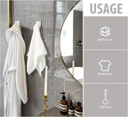 VIS'V Adhesive Towel Hooks, Waterproof Shower Wall Stick on Hooks, 2 Extra Adhesive Strips, Silver, 4 Pcs