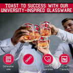 Greenline Goods – University of Louisville Cardinals College Whiskey Glasses (Set of 2), 10 oz – Full-Color Logo + Campus Map