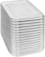 Ruthy's Outlet Disposable Aluminum Foil Pans, Half Size Steam Table Deep, 30 Pack, Silver, 2.5 Inches Deep (100 Pack/w Lids)