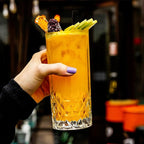 Drinking Glasses Set of 6 - Highball Glasses - 11 oz Tall Water Glass Sets - Glassware for Bar Mixed Drink Cocktail, Juice, Mojito, Iced Tea