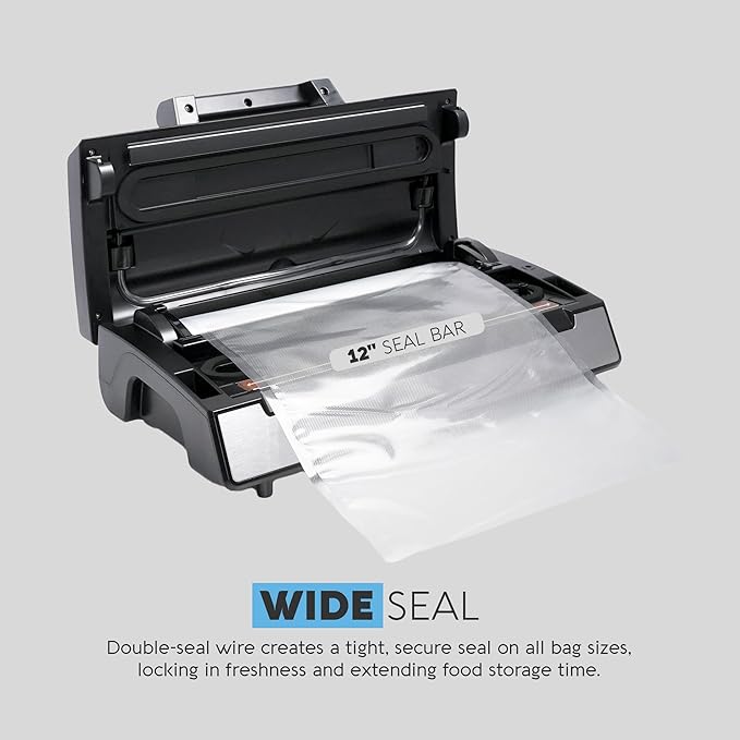 Avid Armor Vacuum Sealer Machine AVS2400, Professional Food Sealer with Roll Storage & Built-In Cutter, Compact Vacuum Sealer for Food Preservation