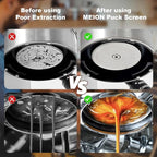 MEION 53.3mm Espresso Puck Screen-3 Pack 0.2mm Ultra Thin Espresso Puck, Stainless Steel Reusable Coffee Filter, Compatible with Espresso Machine 54mm Portafilter Basket