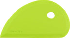 Zoie + Chloe Multipurpose Silicone Bowl Scraper - Dough Scraper for Cleaning Mixing Bowls, Baking Pan - Silicone Scraper Spatula For Painting, Smoothing, Frosting, Cake Decorating - Green, 7x3.75"