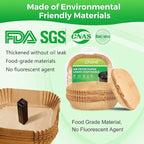 Air Fryer Disposable Paper Liners - 150Pcs 8In Square Parchment Paper Non-Stick Airfryer Basket Liners for Steamer Microwave Oven, Deep Fryer Parts & Accessories