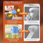 YARRAMATE 16oz/470ml Glass Olive Oil Sprayer for Cooking with Stickers, 2 in 1 Oil Dispenser for Kitchen Gadgets, Food Grade Premium Spray Bottle with Portion Control for Salad, BBQ(SkyBlue)