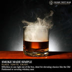 Whiskey Smoker Kit – Premium Black Diamond Cocktail Set with Smoker Top & Oak Wood Chips