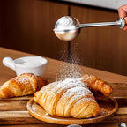 Flour Duster for Baking, Powdered Sugar Flour flour Sifter powdered sugar shaker duster Stainless Steel Spring Loaded One-Handed Duster Flour Dispenser Shaker for Powdered Sugar Spices & Tea Filtering