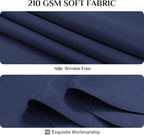 Softalker Rectangle Tablecloth, Waterproof & Stain Resistant Table Cloths Wrinkle Free Fabric Washable 210GSM Polyester Table Cover for Dining/Party/Outdoor - 60 x 102 inch,Navy Blue