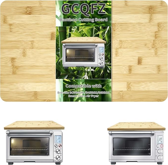 Bamboo Cutting Board Compatible with Breville 860BSS 845BSS BOV800XL Smart Oven Convection Toaster Oven, 100% Natural Organic Bamboo, 17.8" × 10.8" Accessories for Countertop Convection Oven