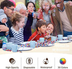 Party Solids 12-Pack Premium Plastic 54-Inch-by-108-Inch Rectangle Tablecloth, Ivory