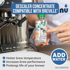 Breville Compatible Descaling Solution. Bottle of Descaler Solution. Descaling Kit Removes Limescale For Hotter Coffee. 2 Uses Descaler For Breville Coffee Machines.