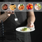 6 Inch Porcelain Appetizer Plate Set of 18, Small Dinner Plates, Dessert Salad Plates, White Leaves Shaped Serving Dishes for Cake, Snack, Ice Cream, Waffles, Microwave, Oven, and Dishwasher Safe