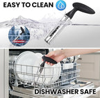 SCHVUBENR Premium Apple Corer Tool - Easy to Use and Clean - Sturdy Apple Core Remover with Sharp Serrature - Stainless Steel Corers for Apple and Pear - Core Fruits with Ease(Black)