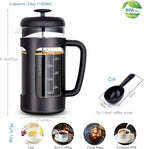 Easyworkz French Press 34 oz Coffee Tea Maker with Borosilicate Glass,Soft Grip Handle