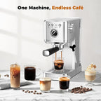 CHULUX Elite Espresso Machine 20 Bar, Hot and Ice Espresso Maker with Steam Wand for Americano, Latte, Cappuccino