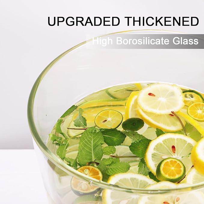 Beverage Dispenser,2.1 Gallon Glass Drink Dispenser with Stand,Glass water dispenser with Spigot, Large Drink Dispensers for Parties,Water Dispensers for Bar,Wedding,Restaurants 8L