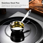 Butter Warmer, Butter Warmer Pot Food Grade Stainless Steel Mini Butter Warmer Milk Warmer Coffee Pot Stovetop Chocolate Melting Pan with 2 Pour Spouts Sauce Pan for Stove Top Coffee Tea Soup(300ML)