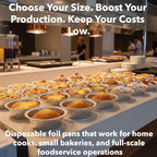 125-Pack 5 3/4" Extra Deep Foil Pie Pans - Deep 1 13/16" Disposable Aluminium Pie & Tart Pans with Full Curl Rim - For Commercial Baking, Batch Cooking, Freezer Storage & Retail Packaging