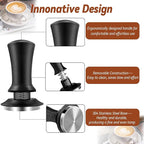 Yeelan Espresso Tamper 51mm with WDT Tool,Calibrated Spring Loaded Coffee Tamper with Silicone Mat,100% Flat Stainless Steel Base Espresso Tools - Tamper for Espresso Machine,Espresso Accessories