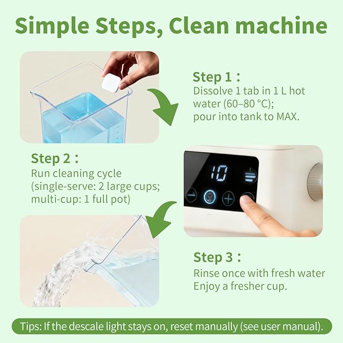 Coffee Maker Cleaner, Coffee Maker Cleaner Tablets Compatible With Nespresso, Keurig, Ninja and more Major Brands, Descaler for Coffee Machine 12 Pack