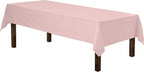 Gee Di Moda Rectangle Tablecloth - 60 x 102 Inch Pink Table Cloth for 6 Foot Rectangle Table - Heavy Duty Washable Fabric - for 6 Ft Buffet Table, Holiday Party, Dinner, Wedding & Baby Shower