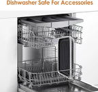 Nuwave Bravo XL Air Fryer Toaster Smart Oven, 12-in-1 Countertop Grill/Griddle Combo, 30-Qt XL Capacity, 50F-500F adjustable in precise 5F increments, Integrated Smart Thermometer, Linear T Technology