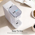 Single Serve Coffee Maker for K Cup, Ground and Tea, Hot and Iced Coffee Machines with Bold Setting, 6 to 16 Oz Brew Sizes, Compact for Small Spaces, White (2.0 Version)