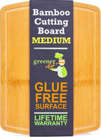 Bamboo Cutting Board – 15 Inch Wood Cutting Boards for Kitchen with Glue-Free Surface™ & Juice Groove – Non-Toxic, FSC-Certified, Durable Wooden Chopping Board
