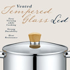 Concord 10 Piece Stainless Steel Cookware Set, includes Saucepans, Stock Pots and Pans/Skillets