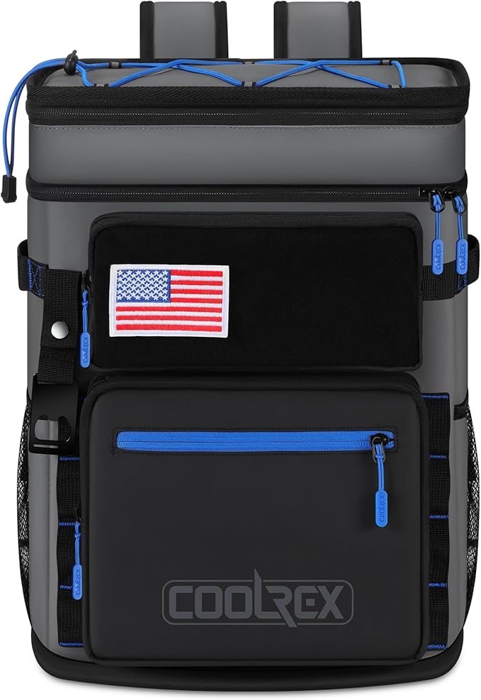 Large Backpack Cooler 36 Can Cooler Backpack with 2 Insulated Compartments Leak Proof Waterproof Travel Backpack, Camping Beach Picnic Lunch Thermal Bag for Women and Men