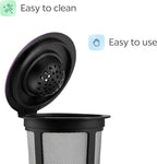 4 Black Reusable K Cups for Keurig Coffee Makers - BPA Free Refillable Kcups Coffee Filters for 1.0 and 2.0 Keurig Brewers