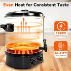 24.5QT Electric Water Bath Canner with Digital Timer & Adjustable Temperature Control | 304 Stainless Steel, Anti-Scald Handle, Overheat Alarm, Perfect for Canning, Slow Cooking, Preserving Foods