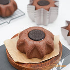 CHEFMADE Octagon Star Pandoro Shape Cake Pan, 5-Inch 4Pcs Non-Stick Cake Bread and Meat Bakeware for Oven and Instant Pot Baking (Champagne Gold)