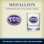 Heritage Pewter TCU Double Old Fashion | Double Rocks Glass 14 OZ for Liquor | Expertly Crafted Pewter Glass