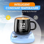 Coffee Mug Warmer - Fastest Heating & Highest Temperature, Coffee Cup Warmer for Desk Auto Shut Off, 4 Temp Settings & 1-12H Timer, Smart Electric Beverage Warmer for Coffee, Tea (Blue)