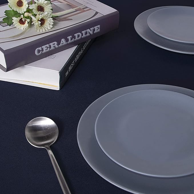 sancua Rectangle Tablecloth - 70 x 90 Inch - Stain and Wrinkle Resistant Washable Polyester Table Cloth, Decorative Fabric Table Cover for Dining Tables, Buffet Parties and Camping, Navy