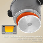 ROSSETTO 8.5QT Pasta Pot with Strainer Lid, 11'' Cast Aluminum Nonstick Multipurpose Stock Pot Spaghetti, Self-Draining Cooking Pot with Insulated Handles for Soup, and Boiling