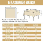 H.VERSAILTEX Linen Table Cloths Square 60 x 60 Inch Premium Tablecloth Spill-Proof Waterproof Table Cover for Dining Buffet Feature Extra Soft and Thick Fabric Wrinkle Free, Natural