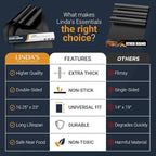 Oven Liners for Bottom of Oven - 3 Pack Large Heavy Duty Mats, 16.25”x23” Non-Stick Reusable Liner for Electric, Gas, Toasters, Grills - BPA & PFOA Free Kitchen Accessory to Keep It Clean (Black)