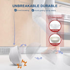 HOTEC Unbreakable Wheat Straw Cereal Bowls - Microwave & Dishwasher Safe Soup and Salad Bowls BPA Free, Set of 8, 26oz, White