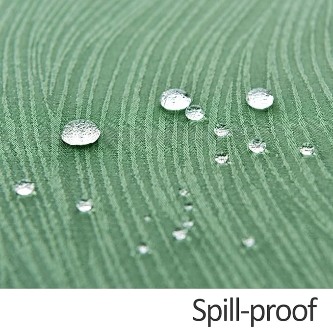 maxmill Jacquard Tablecloth Swirl Design Spillproof Wrinkle Free Heavy Weight Soft Table Cloth Decorative Fabric Table Cover for Outdoor and Indoor Use Oblong 60 x 120 Inch Sage Green