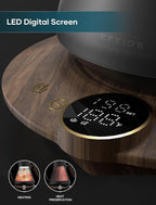 Gooseneck Electric Kettle with ±1℉ Temperature Control for Pour Over Coffee & Tea, Quick Heating, BPA-Free Stainless Steel, Built-in Brew Timer, 1500W/0.9L (Rainforest)